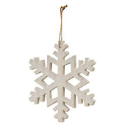 White Glitter Snowflake Ornament