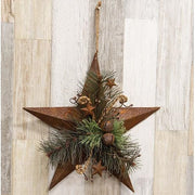 Rusty Metal Woodland Pine Star