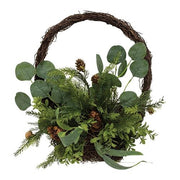 Greenery Rattan Flat Basket