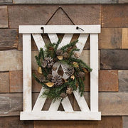 Small Lath & Wood Decorative Wreath Hanger