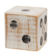 Distressed Wooden Dice (Set of 2)