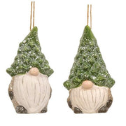 Evergreen Tree Hat Gnome Ornament  (2 Count Assortment)