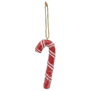 Resin Sparkle Candy Cane Ornament