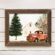 Rusty Red Christmas Framed Print - 12" x 16"