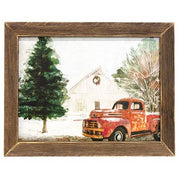 Rusty Red Christmas Framed Print - 12" x 16"