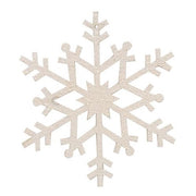 Lg White Snowflake Ornament