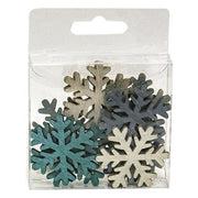 Cool Blue Winter Snowflake Bowl Filler - 1.5"  (3 Count Assortment)