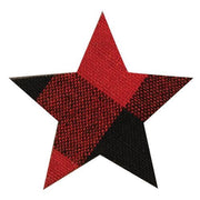 Red/Black Plaid Star Bowl Filler (Set of 10)