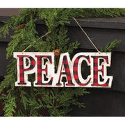 Red/Black Plaid PEACE Hanger