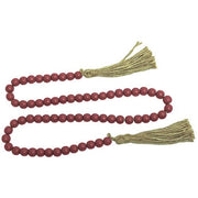 Red Beaded Garland with Tassels - 48"L