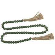 Green Beaded Garland with Tassels - 48"L