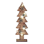 Small Wood / Galvanized Snowflake Tree with LED Light