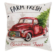 Farm Fresh Christmas Trees Truck Pillow