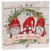 Merry Christmas Gnome Wood Block  (2 Count Assortment)