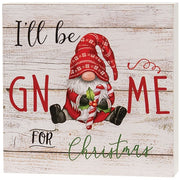 Merry Christmas Gnome Wood Block  (2 Count Assortment)