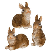 Mini Resin Brown Baby Bunny  (3 Count Assortment)