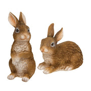 Large Brown Resin Bunny  (2 Count Assortment)