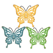 Distressed Metal Wall Butterfly  (3 Count Assortment)