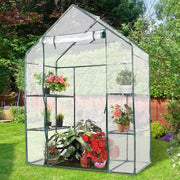 Portable Outdoor 4 Shelves Greenhouse - Color: Transparent