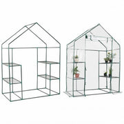 Portable Outdoor 4 Shelves Greenhouse - Color: Transparent