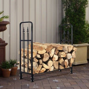 4' Outdoor Heavy Duty Steel Firewood Wood Storage Rack