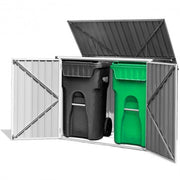 Horizontal Storage Shed 68 Cubic Feet for Garbage Cans