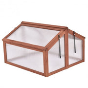 Double Box Garden Wooden Greenhouse