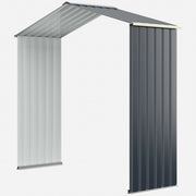 Outdoor Storage Shed Extension Kit for 7 Feet Shed Width - Color: Gray