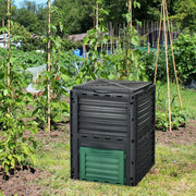 80-Gallon Outdoor Composter with Large Openable Lid and Bottom Exit Door