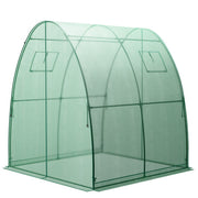 6 x 6 x 6.6 FT Outdoor Wall-in Tunnel Greenhouse-Green