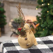 Mouse & Winter Greenery Goody Sack