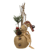 Mouse & Winter Greenery Goody Sack