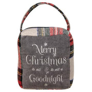 Red & Gray Plaid "Merry Christmas" Doorstop