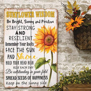 Sunflower Wisdom Picket Sign