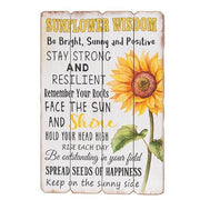 Sunflower Wisdom Picket Sign