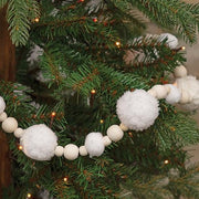 Snowball & Natural Bead Garland