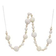 Snowball & Natural Bead Garland