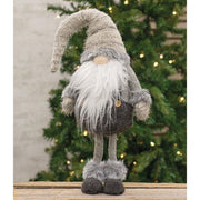 Small Standing Plush Gray Santa Gnome