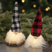 Plush Plaid Santa Gnome with LED Light  (2 Count Assortment)