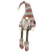 Small Gray Fur Gnome with Dangle Leg