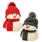 Lg Sitting Snowman with Hat & Scarf (2 Count Assortment)