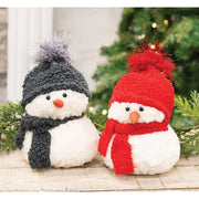 Sm Sitting Snowman with Hat & Scarf  (2 Count Assortment)