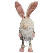 Striped Bunny Wobble Gnome with Long Legs