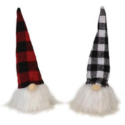 Plush Plaid Santa Gnome with LED Light  (2 Count Assortment)