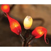 Red & Cream Silicone Teeny Lights - 35ct