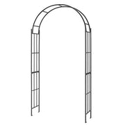 7.5 Feet Metal Garden Arch for Climbing Plants and Outdoor Garden Decor-Black