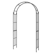 7.5 Feet Metal Garden Arch for Climbing Plants and Outdoor Garden Decor-Black - Color: Black