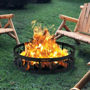 36 Inch Metal Fire Pit Ring Deer with Extra Poker Bonfire Liner for Campfire