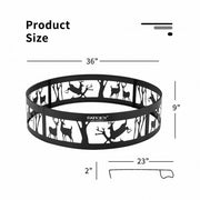 36 Inch Metal Fire Pit Ring Deer with Extra Poker Bonfire Liner for Campfire