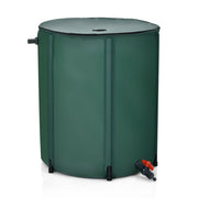 53 Gallon Portable Collapsible Rain Barrel Water Collector - Color: Green